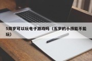 5周岁可以玩电子游戏吗（五岁的小孩能不能玩）