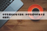 中学生爱玩的电子游戏（中学生爱玩的电子游戏推荐）