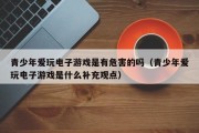 青少年爱玩电子游戏是有危害的吗（青少年爱玩电子游戏是什么补充观点）